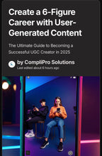 Create a 6-Figure Career with User-Generated Content